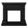 Cornice da Pavimento per Inserto Camino Elettrico 113,7x102,2x28,2 cm in MDF Sined Cetona Nero