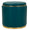 Puff con Contenitore London Ottanio Ø46,5x44 cm in Pino e MDF e Spugna e Metallo e PU