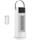 Ventilatore da Tavolo 16,8x16x41 cm con Nebulizzazione Telecomando Luci LED 3 Velocità Timer 10H Bianco      
