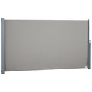 Tenda Laterale Frangivista da Giardino 3x1,60m in Alluminio e Tessuto  Grigio