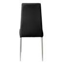 Set 4 Sedie 41x41x96 cm in Similpelle da Interno Nere