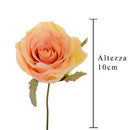 Set 12 Rose Artificiali Testa con Gambo Altezza 10 cm 