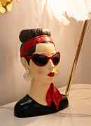 Vaso Donna Hollywood 21x16x27 cm in Resina Multicolor      