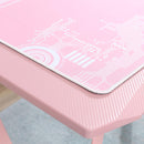 Scrivania da Gaming 110x59x75 cm in MDF e Metallo Rosa