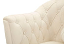 Poltrona Budapest Crema con Cuscino 88x83x91 cm in Compensato e Spugna e Ferro e Poliestere Crema      