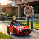 Macchina Elettrica per Bambini 3-6 Anni Mercedes-AMG GTR con 2 Motori e Telecomando Rosso      