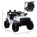 Macchina Elettrica per Bambini 12V Fuoristrada Bianca