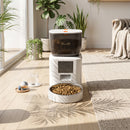Distributore Automatico Cibo Gatti e Cani 4L WiFi 2.4G App Controllo con Telecamera Bianco      