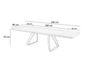 Tavolo Allungabile 160/240x90x76 cm in Rovere Impiallacciato Bridge Naturale