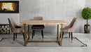 Tavolo Ankara 150x90x78 cm in MDF e Ferro Marrone e Oro      