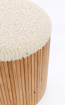 Set 2 Pouf Contenitore Cozy Japandi in Tessuto
