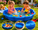 Piscina Sabbiera Flower in Plastica 57L Ø76x20,5cm Blu