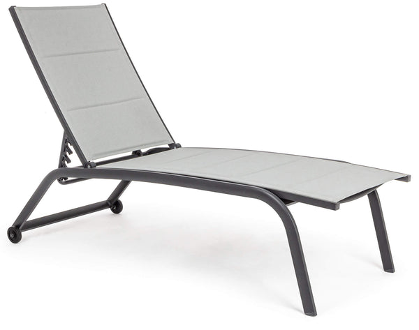 Lettino Prendisole da Giardino 61x192x105 cm con Ruote in Alluminio Antracite online