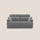 Divano Letto 3 Posti 196x102x97 cm in Tessuto Grigio
