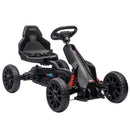 Go-Kart a Pedali per Bambini 100x58x58,5 cm con Sedile Regolabile in 4 Posizioni e Ruote in EVA Nero      