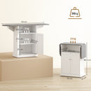 Mobile con Asse da Stiro Pieghevole 131x37x88,5 cm e Armadietto in MDF Bianco      