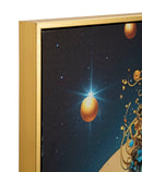 Stampa con LED su Tela Laccata con Cornice Minerva 60x3,5x90 cm in Abete e Tela e Plastica      