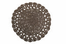 Set 6 Tovagliette Tonda Ø38 cm Villa d'Este Home Tivoli Uncinetto Chocolate