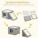 Cuccia per Gatti Pieghevole 73x42x34 cm in MDF e Sisal Grigio e Bianco
