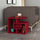 Tavolino da salotto 54x40x45 cm Labirent bordeaux