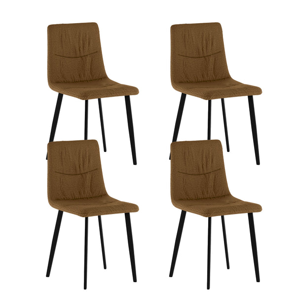 Set 4 Sedie Ariel 46x55x87,5 cm in Tessuto Easy-Clean Marrone acquista