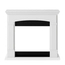 Camino Elettrico da Pavimento 107,2x95,2x24,5 cm Effetto Fiamma 1500W Sined Siena Bianco