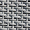 Set Salotto da Giardino Divano 2 Poltrone e Tavolino con Cuscini in Plastica Grigio