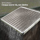 Casetta Box Porta Attrezzi da Giardino 136x87x179 cm Superficie 1.1m² con Porta Scorrevole Bloccabile in Acciaio Marrone      