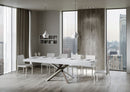 Tavolo Allungabile 130-390x90x77 cm Volantis Premium Bianco Frassino Telaio 4C 