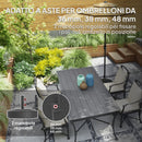 Base per Ombrellone Riempibile con Acqua 25kg o Sabbia a 30 kg per Ombrelloni con PaliØ36-38-48 mm in Plastica Nero      