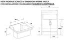 Mobile Lavatoio 60x50x85cm 2 Ante Asse in Legno Montegrappa Edilla Bianco