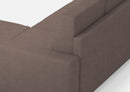 Divano 2 Posti con Pouf 168x145x85 cm Sakar in Tessuto Talpa