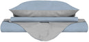 Copripiumino con Sacco e Federe Doubleface Azzurro\/Grigio Chiaro Varie Misure