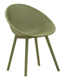 Sedia Ibiza Verde Set 2 Pz 59x59x83 cm in Polipropilene Verde      