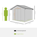 Casetta Box da Giardino in Lamiera Verde 277x191x192 cm 