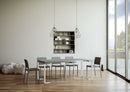 Consolle Allungabile 90-300x40x77 cm Tecno Noce telaio Bianco