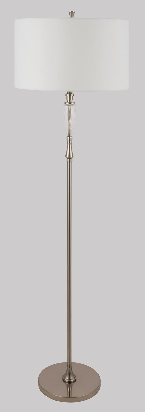 online Lampada da terra Neoclassic in Metallo e Vetro Alicante Nickel