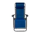 Sedia Sdraio Zero Gravity Reclinabile Pieghevole Blu