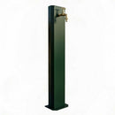 Fontana da Giardino Design a Colonna Ovale Rubinetto in Ottone Senza Base Verde