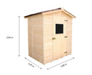Casetta Box da Giardino 1,6x1,2 m con Pavimento in Legno Picea Massello 16mm Eden