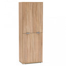 Armadio 4 Ante 75x38x174 h cm in Truciolare bilaminato Marrone chiaro