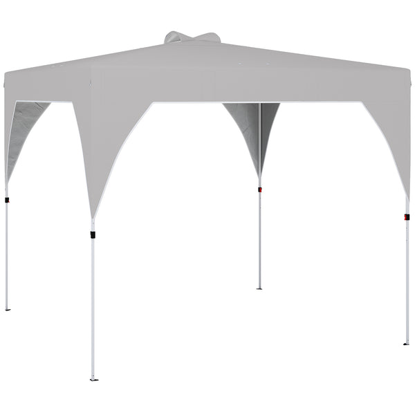online Gazebo Pieghevole 296x296x270 cm con Prese d'Aria Sacchi di Sabbia e Borsa in Tessuto Oxford e Metallo Grigio Scuro