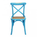 Sedia Cross 46x42x87 cm  in Legno Azzurro