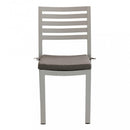 Sedia da Giardino Formentera con Cuscino 46x62x84 h cm in Alluminio Tortora