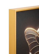 Stampa con LED su Tela Laccata con Cornice Butterfly 50x4x50 cm in Abete e Tela e Plastica      