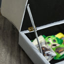Cuccia Divanetto per Cani con Spazio Portaoggetti e Cuscino 76x45x43 cm Grigio Chiaro