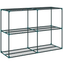 Portapiante a 3 Livelli Aperti 143x48x100 cm in Acciaio e Plastica Verde Scuro      