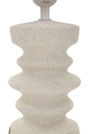 Lampada da Tavolo Tribal Ø22,5x57 cm in Ceramica e Ferro e Tessuto Multicolor      