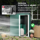 Casetta Porta Attrezzi con Tetto Inclinato e Porta Scorrevole 163x89x182 cm in Acciaio Zincato Verde 