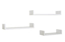 Set 3 Mensole da Parete 60-50-40x15,5x8 cm in Fibra di Legno Calamita Rovere Sbiancato